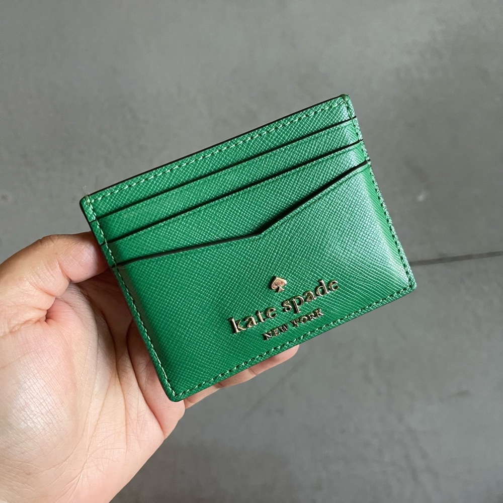 Green Kate Spade Card Wallet